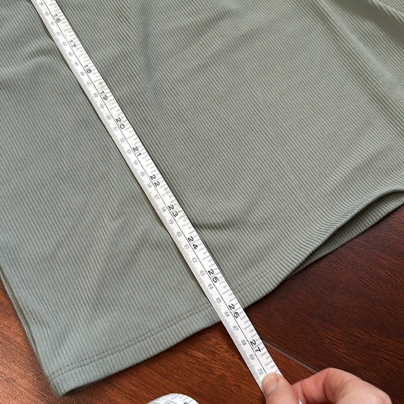 Abercrombie and Fitch Soft Collection Ribbed Body Con tank top dress green small - Picture 3 of 4